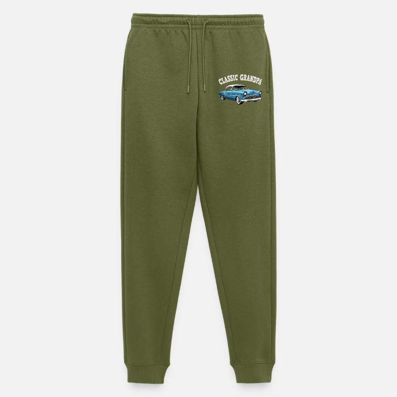 Klassischer Blau-Oldtimer Großvater  - Männer Premium Bio Jogginghose - Khaki