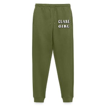 Clare Girl – County Clare Design - Männer Premium Bio Jogginghose - Khaki - Vorne - Thijin (182cm)