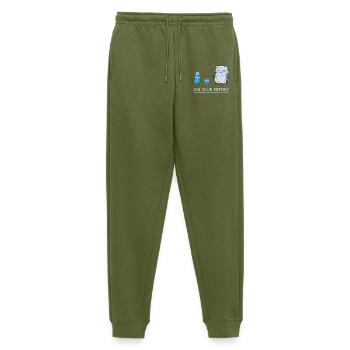 Software Engineer IT Support J-og Your Memory Gym  - Men's Premium Organic Joggers - khaki - Front - Thijin (182cm)