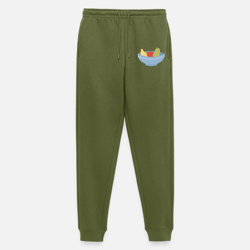 Obstschalen-Stillleben-Illustration - Männer Premium Bio Jogginghose - Khaki