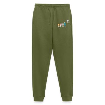 Cloud Computing Funny Programmer Data AI Software - Men's Premium Organic Joggers - khaki - Front - Thijin (182cm)