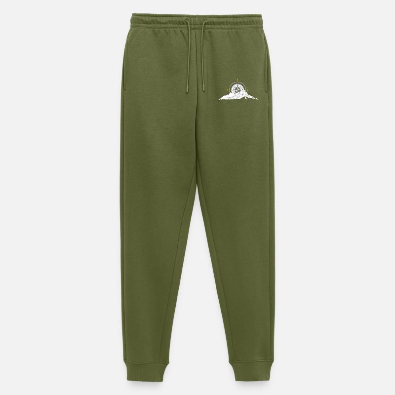 Berg und Kompass - Männer Premium Bio Jogginghose - Khaki