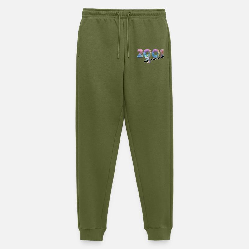 2001 – Früher Mobiler Lifestyle - Männer Premium Bio Jogginghose - Khaki