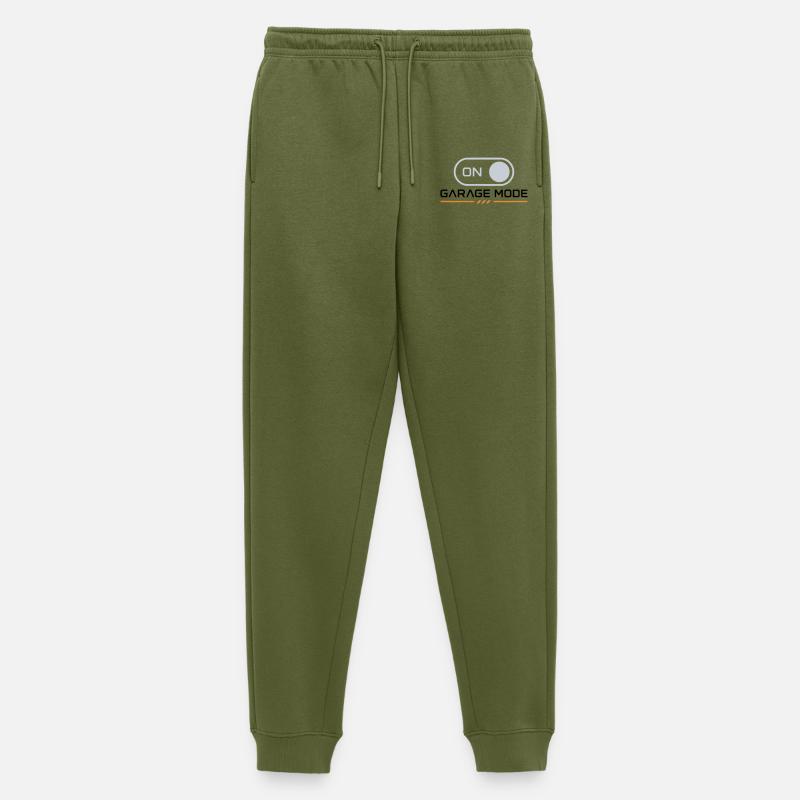 Garage Mode On – Mechanic Biker - Men's Premium Organic Joggers - khaki