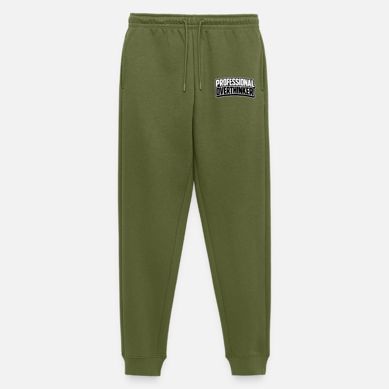 PROFESSIONAL OVERTHINKER INTROVERT - Männer Premium Bio Jogginghose - Khaki
