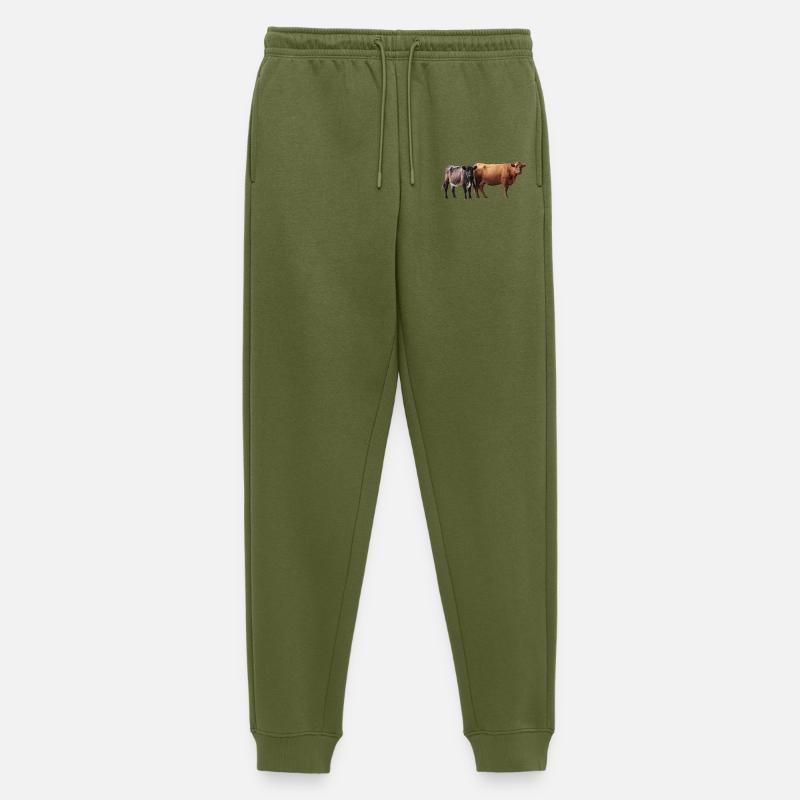 zwei Kühe - Männer Premium Bio Jogginghose - Khaki