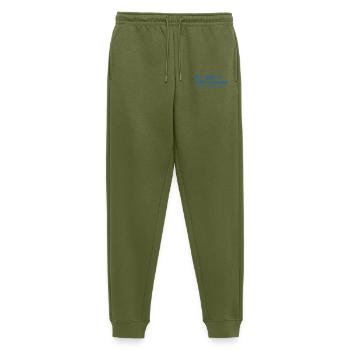 Une minuscule ondulation dans un océan orageux avec des vagues - Pantalon de jogging Premium bio Homme - kaki - Devant - Thijin (182cm)