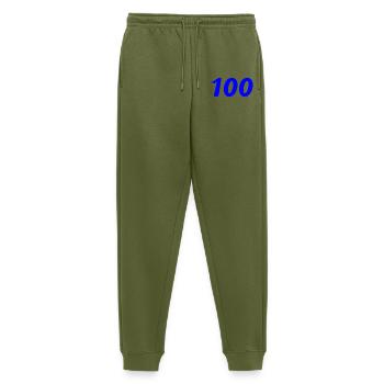 100. 100 YEARS. 100th ANNIVERSARY. BIRTHDAY 100 - Men's Premium Organic Joggers - khaki - Front - Thijin (182cm)