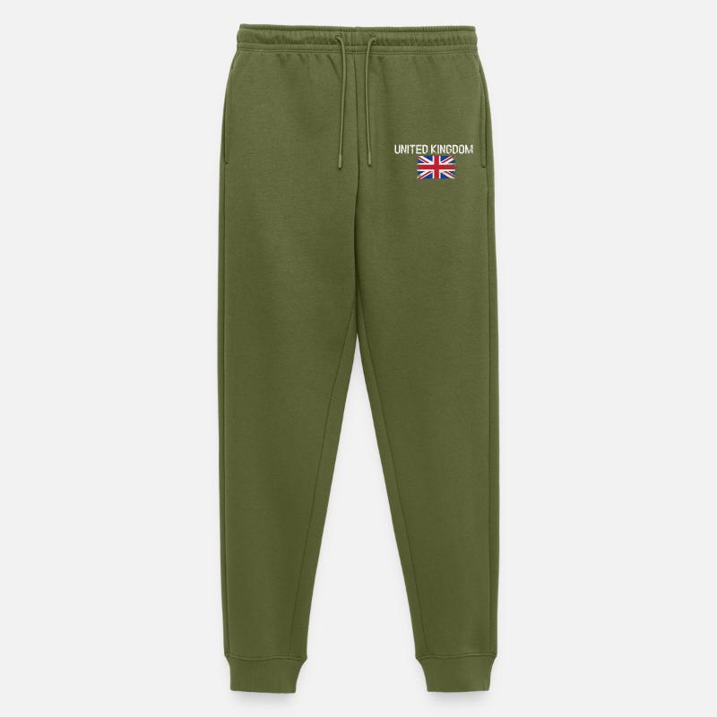 Impression du drapeau vieilli du Royaume-Uni - Pantalon de jogging Premium bio Homme - kaki