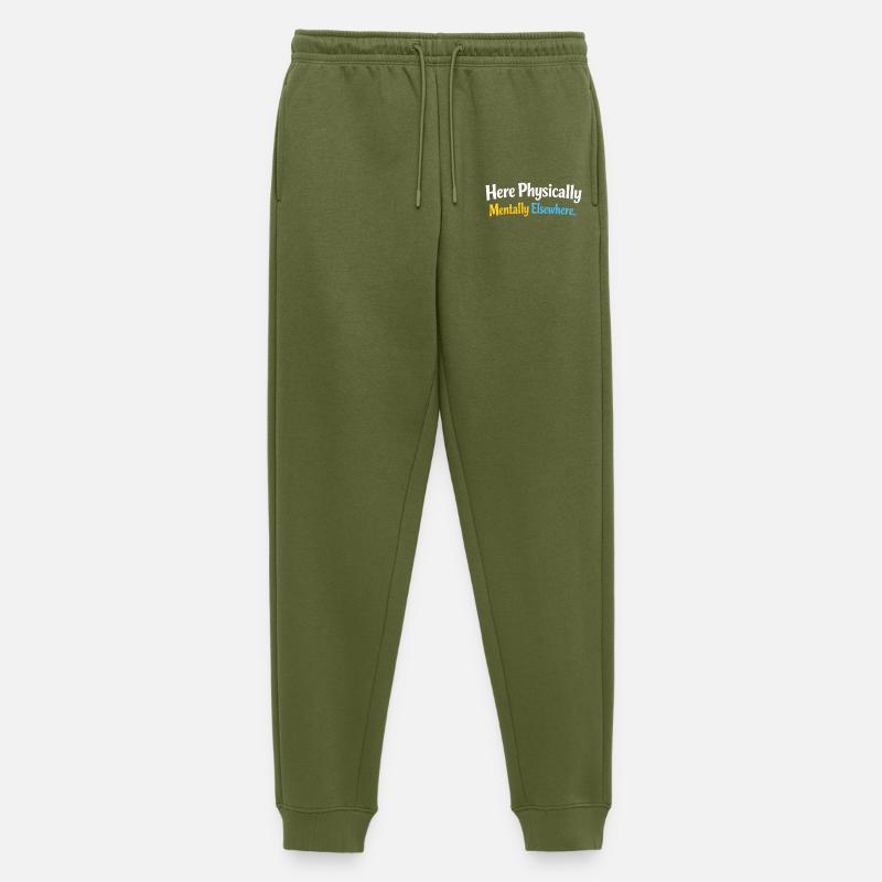 Sarkasmus Hier Physisch Geistig Anderswo Lustig - Männer Premium Bio Jogginghose - Khaki