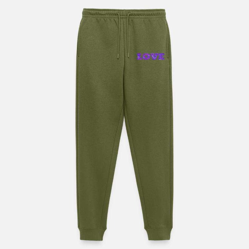 LIEBE - Männer Premium Bio Jogginghose - Khaki