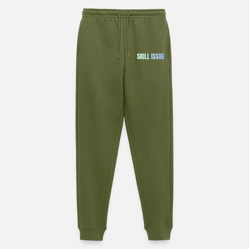 Skill Issue Gradient - Männer Premium Bio Jogginghose - Khaki