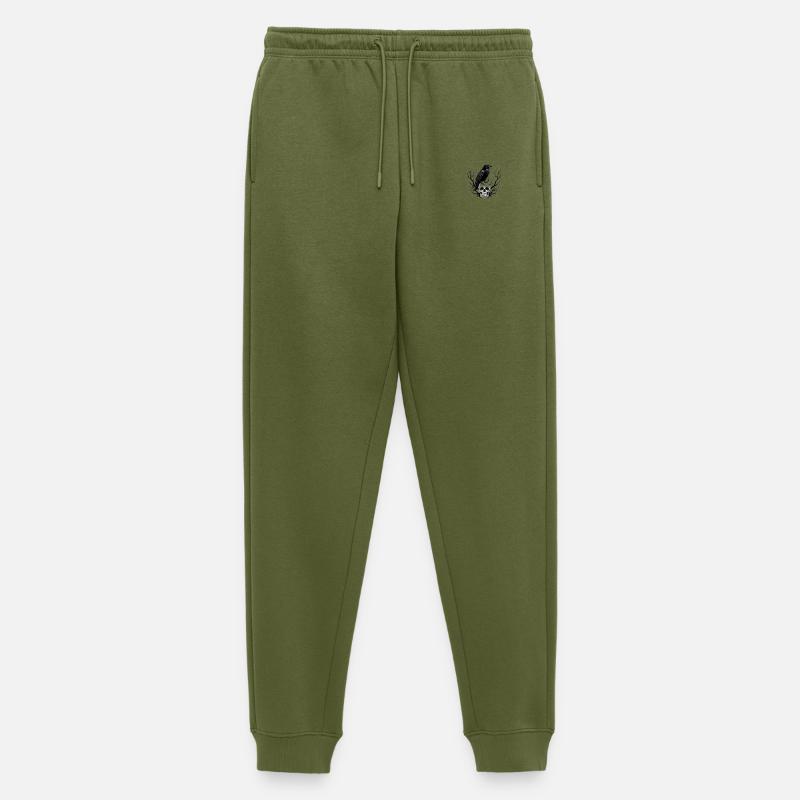 Rabe über Totenkopf - Männer Premium Bio Jogginghose - Khaki