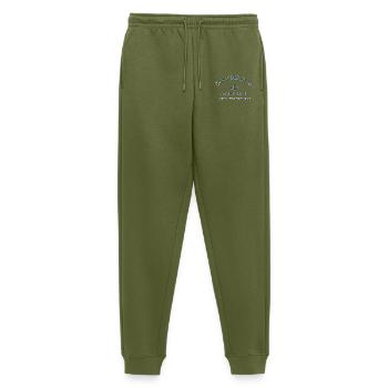 Saint Boredom Yacht Club - Men's Premium Organic Joggers - khaki - Front - Thijin (182cm)