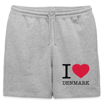 J’AIME LE DANEMARK Dänemark - Short de survêtement homme premium - gris chiné - Devant - AI Model Male 178 light (178cm)