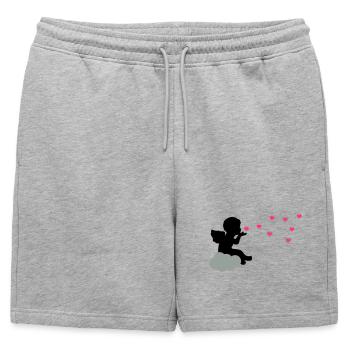 Cher ange - Short de survêtement homme premium - gris chiné - Devant - AI Model Male 178 light (178cm)