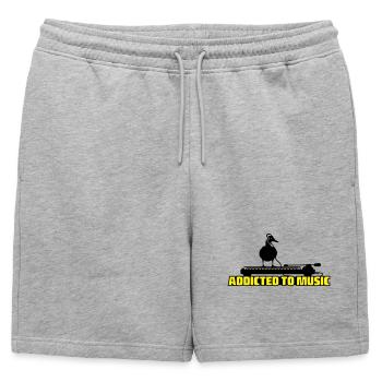 addicted to music - DJ music - Short de survêtement homme premium - gris chiné - Devant - AI Model Male 178 light (178cm)