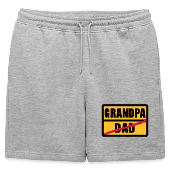 Dad - Grandpa - Short de survêtement homme premium - gris chiné - Devant - AI Model Male 178 light (178cm)