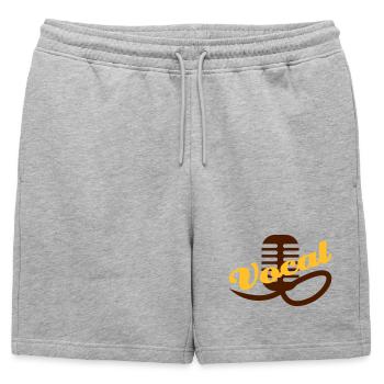 Vocal | Musik | Band | Rockband - Mens' Premium Organic Sweatshorts - heather grey - Front - AI Model Male 178 light (178cm)