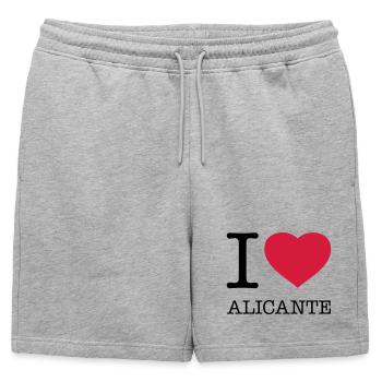 I LOVE ALICANTE Espagne Espagnol - Short de survêtement homme premium - gris chiné - Devant - AI Model Male 178 light (178cm)