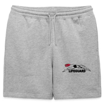 Lifeguard sauveteur aquatique - Short de survêtement homme premium - gris chiné - Devant - AI Model Male 178 light (178cm)
