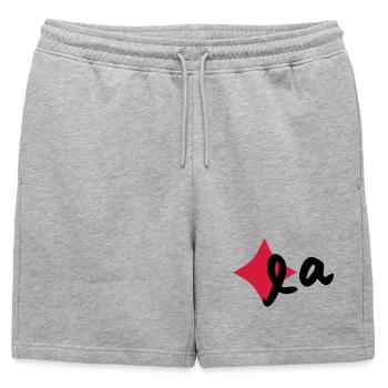 Karola - Short de survêtement homme premium - gris chiné - Devant - AI Model Male 178 light (178cm)