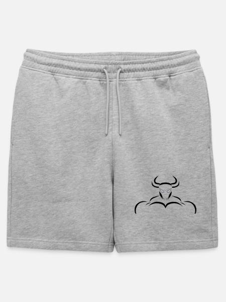 Alpha-Taurus - Männer Premium Organic Sweatshorts - Grau meliert