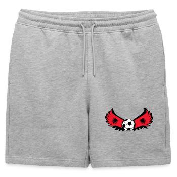 Football Albanie - Short de survêtement homme premium - gris chiné - Devant - AI Model Male 178 light (178cm)