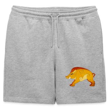 Sanglier Gaulois - Short de survêtement homme premium - gris chiné - Devant - AI Model Male 178 light (178cm)