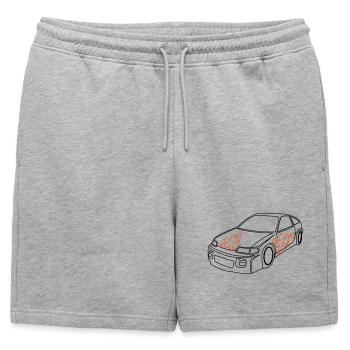 Voitures de sport, Voitures de course, Automobiles - Short de survêtement homme premium - gris chiné - Devant - AI Model Male 178 light (178cm)