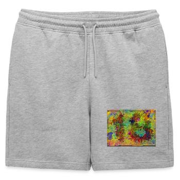 18e anniversaire - Short de survêtement homme premium - gris chiné - Devant - AI Model Male 178 light (178cm)