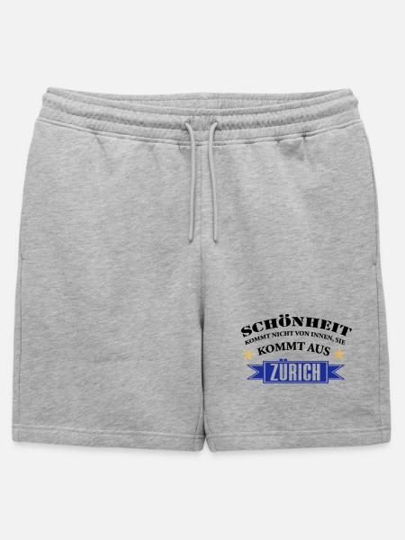 Beauté de Zurich - Short de survêtement homme premium - gris chiné