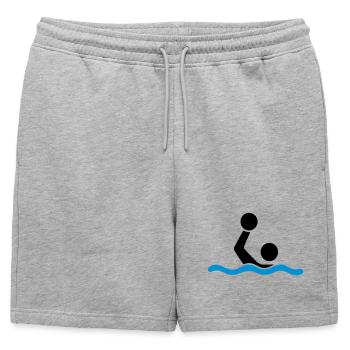 water polo - Short de survêtement homme premium - gris chiné - Devant - AI Model Male 178 light (178cm)