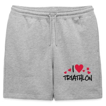 Triathlon - Short de survêtement homme premium - gris chiné - Devant - AI Model Male 178 light (178cm)