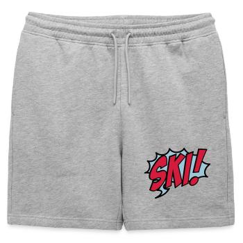 Ski - Short de survêtement homme premium - gris chiné - Devant - AI Model Male 178 light (178cm)