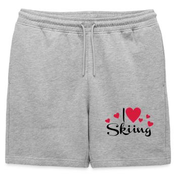 Ski - Short de survêtement homme premium - gris chiné - Devant - AI Model Male 178 light (178cm)