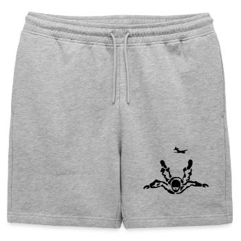skydiver - Short de survêtement homme premium - gris chiné - Devant - AI Model Male 178 light (178cm)