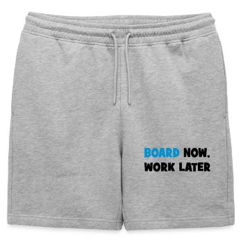 SNOWBOARD - Short de survêtement homme premium - gris chiné - Devant - AI Model Male 178 light (178cm)