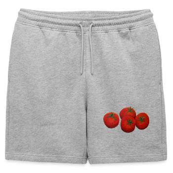 Tomates - Short de survêtement homme premium - gris chiné - Devant - AI Model Male 178 light (178cm)