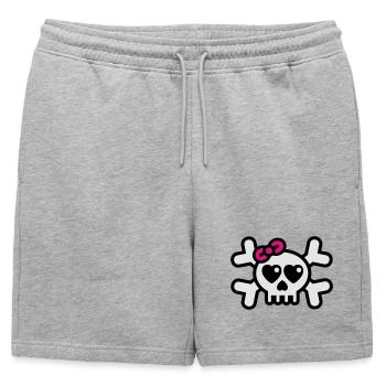dolly_rodger_3colors - Short de survêtement homme premium - gris chiné - Devant - AI Model Male 178 light (178cm)