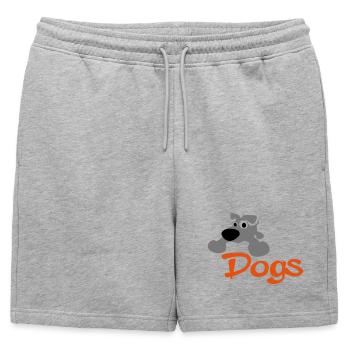 chien - Short de survêtement homme premium - gris chiné - Devant - AI Model Male 178 light (178cm)