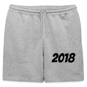 2018 - Short de survêtement homme premium - gris chiné - Devant - AI Model Male 178 light (178cm)
