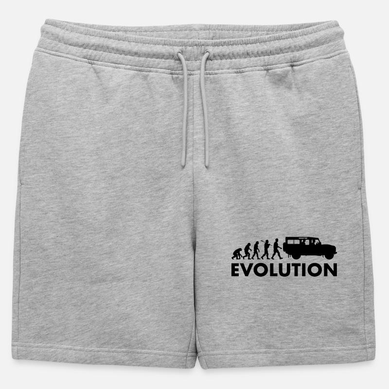 Defender 110 Evolution - Männer Premium Organic Sweatshorts - Grau meliert