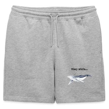 Baleines bonnes nuits de sommeil - baleines Zzz - Baleine - Short de survêtement homme premium - gris chiné - Devant - AI Model Male 178 light (178cm)