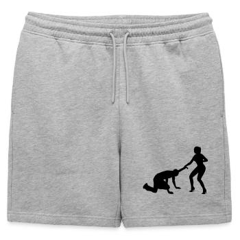 Baccalauréat - Short de survêtement homme premium - gris chiné - Devant - AI Model Male 178 light (178cm)