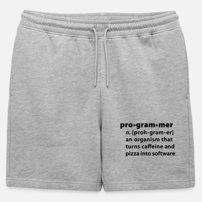 Programmer Wörterbuchdefinition - Männer Premium Organic Sweatshorts - Grau meliert