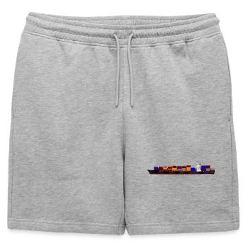 Container Ship - Short de survêtement homme premium - gris chiné - Devant - AI Model Male 178 light (178cm)