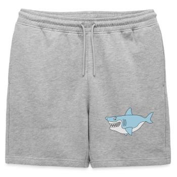 sourire de requin - Short de survêtement homme premium - gris chiné - Devant - AI Model Male 178 light (178cm)