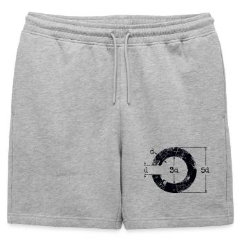 Landolt C - Short de survêtement homme premium - gris chiné - Devant - AI Model Male 178 light (178cm)