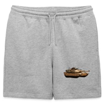 M1 Abrams - Mens' Premium Organic Sweatshorts - heather grey - Front - AI Model Male 178 light (178cm)